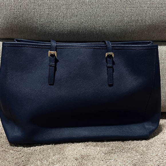 Michael Kors Dark Blue Tote Bag - Picture 2 of 10